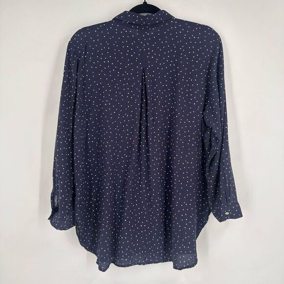 Grand &  Greene blue star print size large button down long sleeve casual shirt - Picture 8 of 12